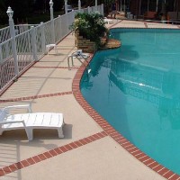 Pool deck brick edging inserts Pool deck brick edging inserts