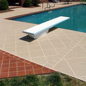 Pool deck several patterns in tan