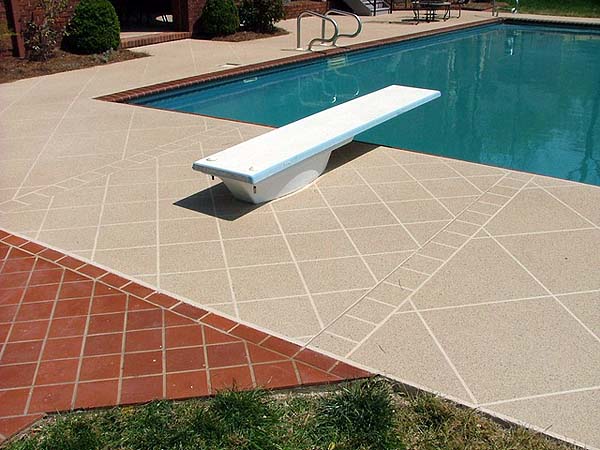 Pool deck several patterns in tan Pool deck several patterns in tan