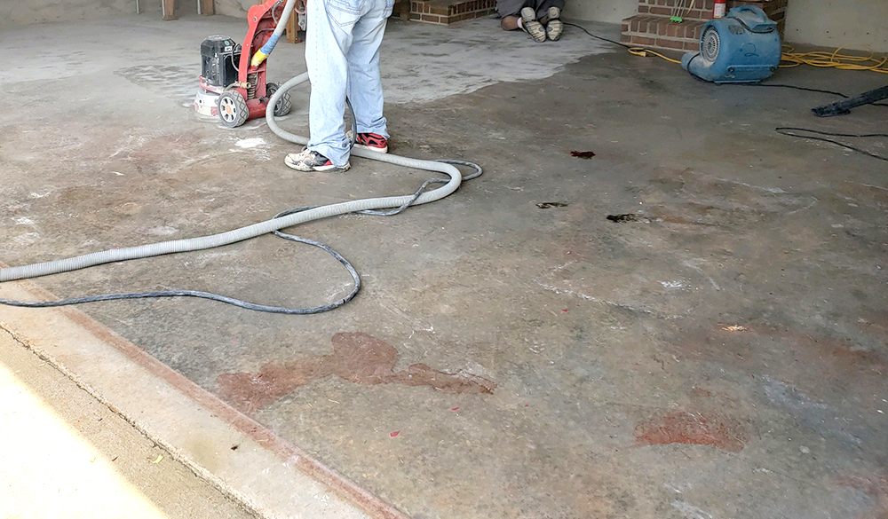 Epoxy Garage 062619 before 2 lores garage floor grinding for epoxy